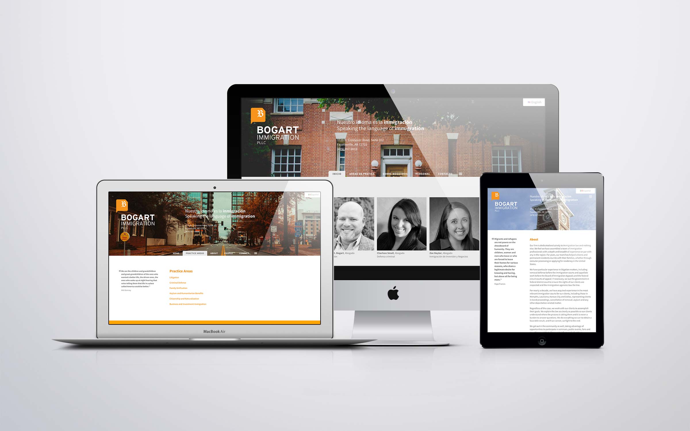 Love the accomplishments of my client Bogart Immigration (identity, design, web development)