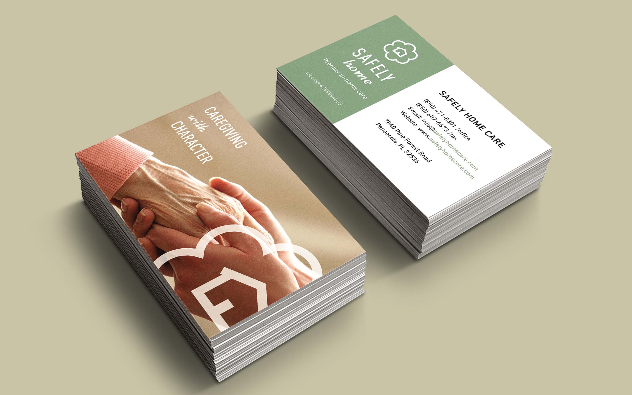 I love my client Safely Home and their services. Identity, design, copy mine