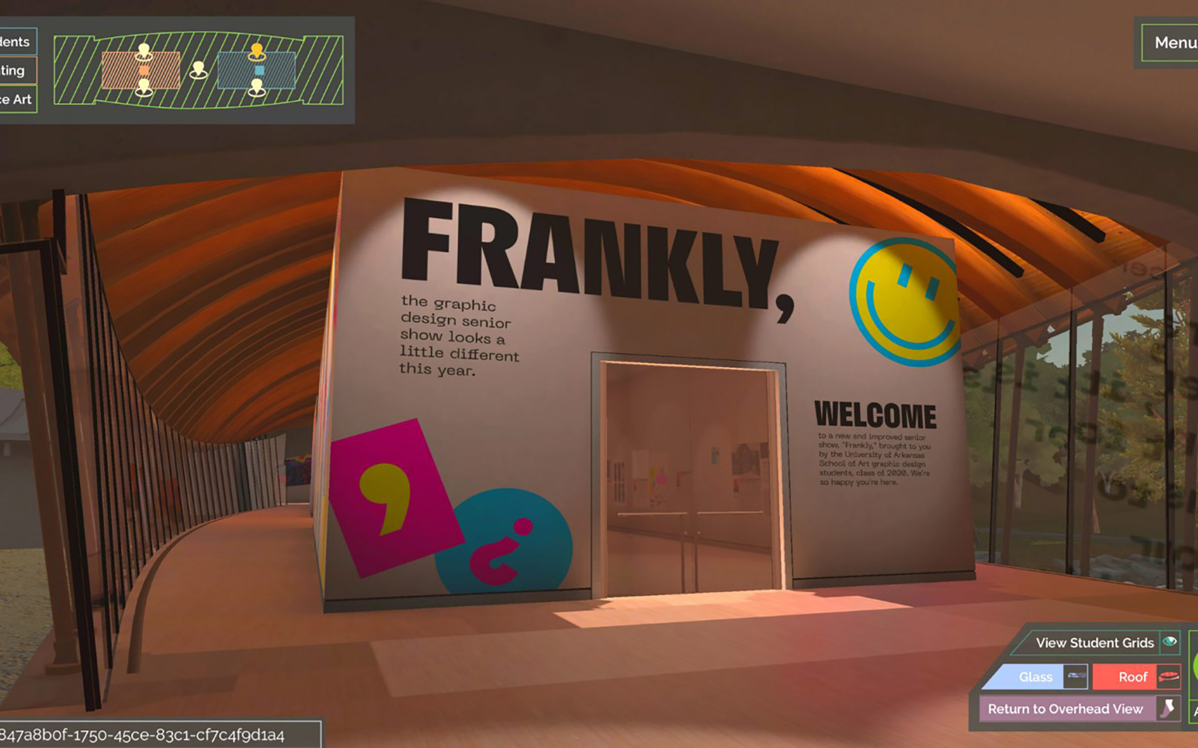 Frankly, 2020 Senior Exhibition, using Tesseract's Gallery 5 with Unity and WebGL