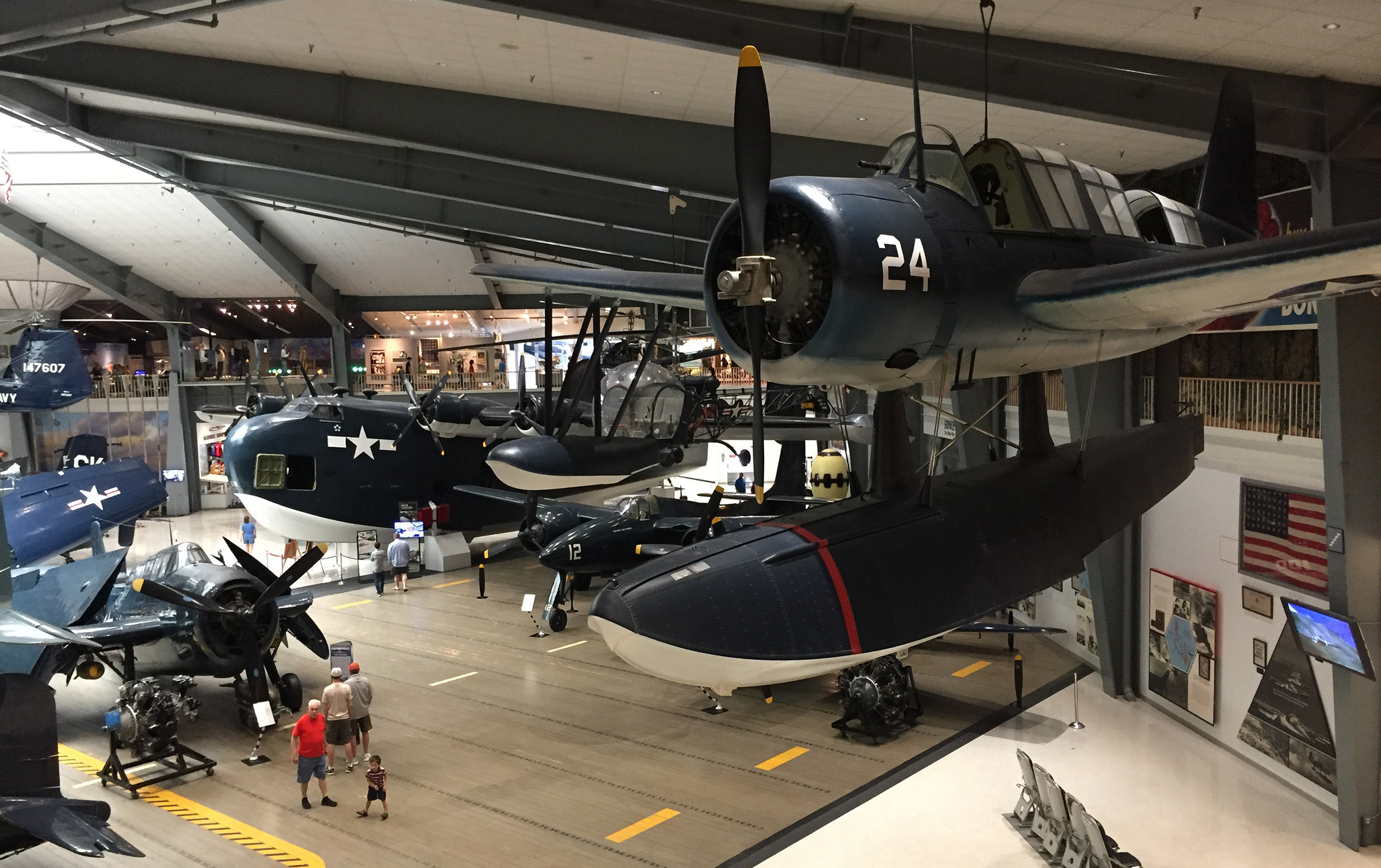 A Kingfisher and other warplanes at the National Naval Aviation Museum in Pensacola