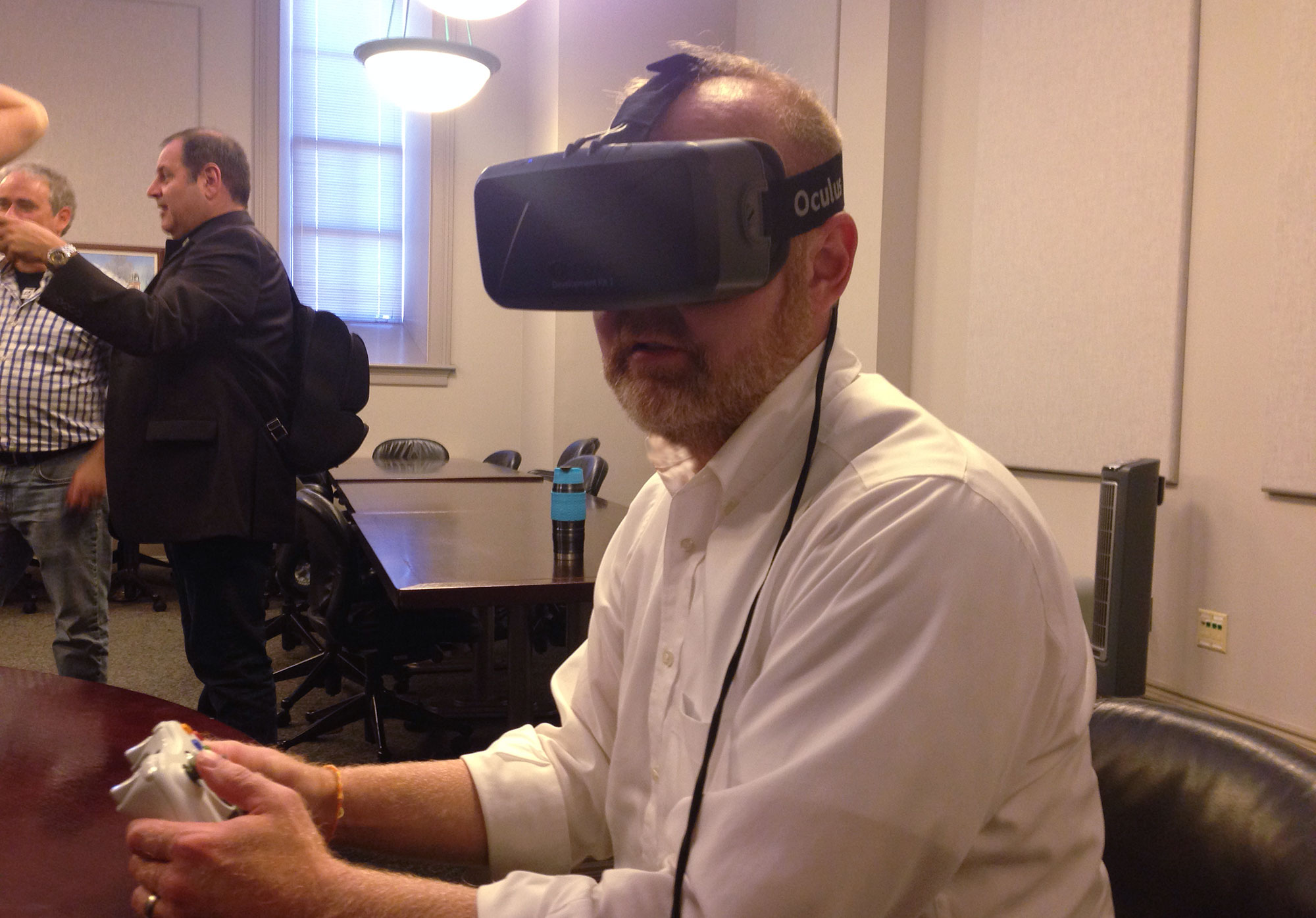 Using Tesseract's Oculus Rift during a demo