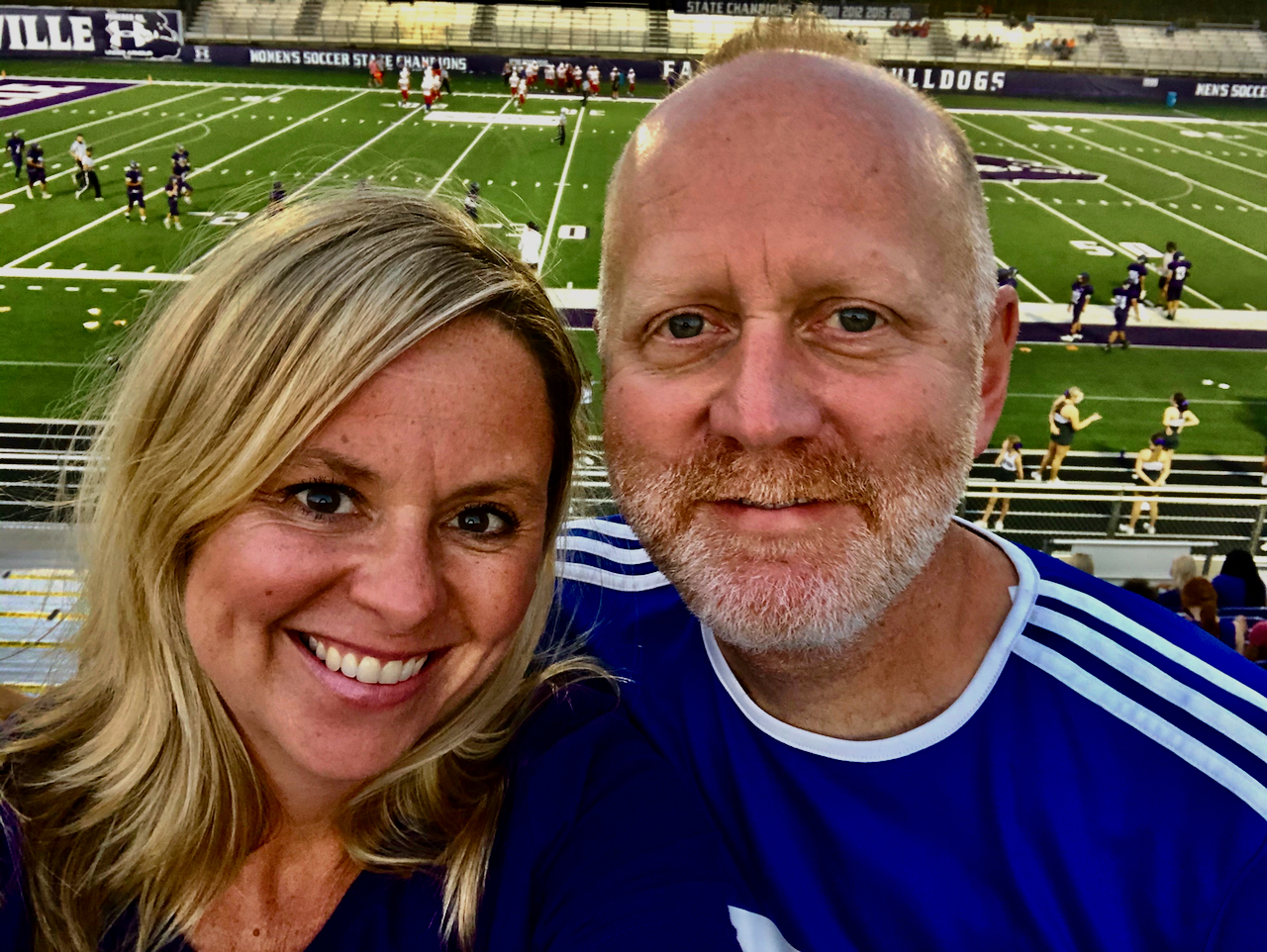 My favorite person and favorite view, at a Fayetteville HS football game.