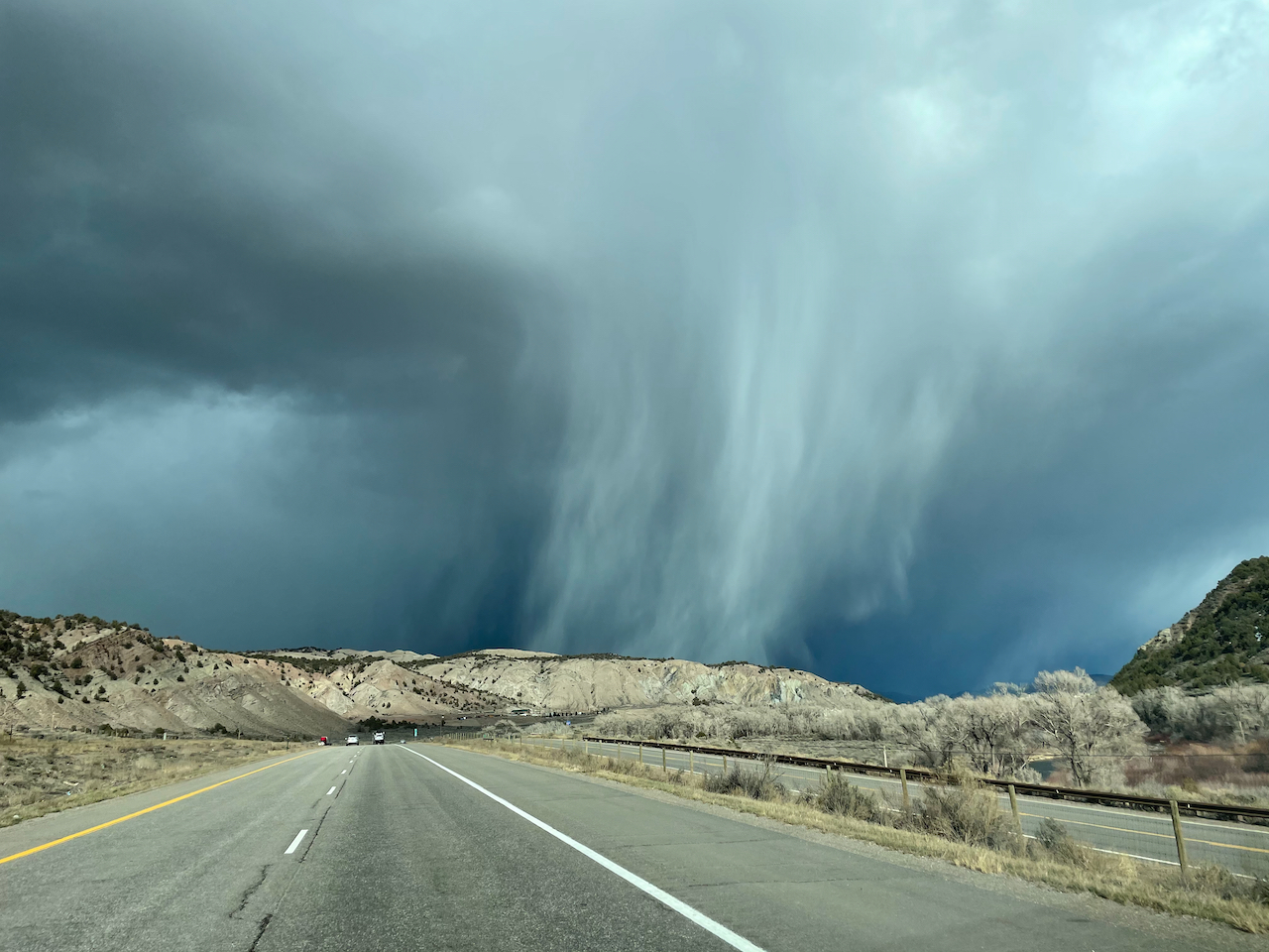 Love weather stuff. Shot during recent trip, a snow downpour of sorts.