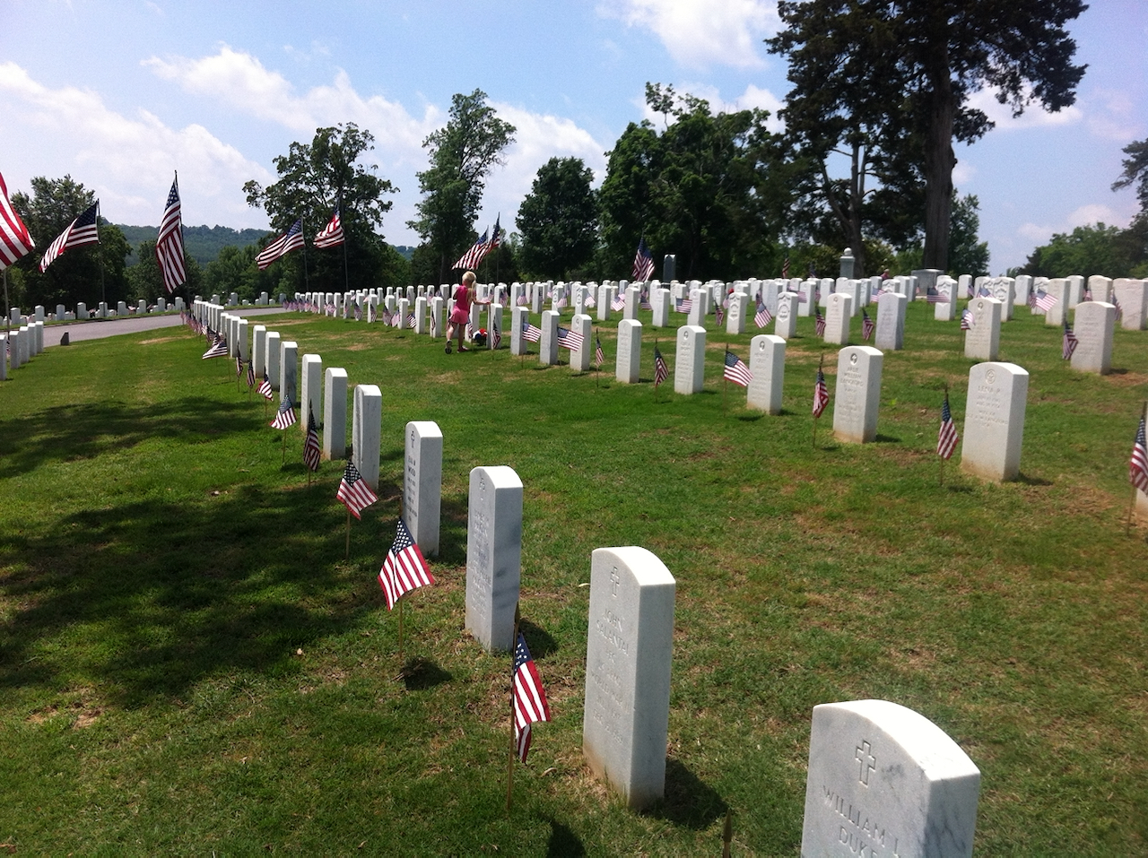We visit the Fayetteville National Cemetery every Memorial Day to honor these great men and women.