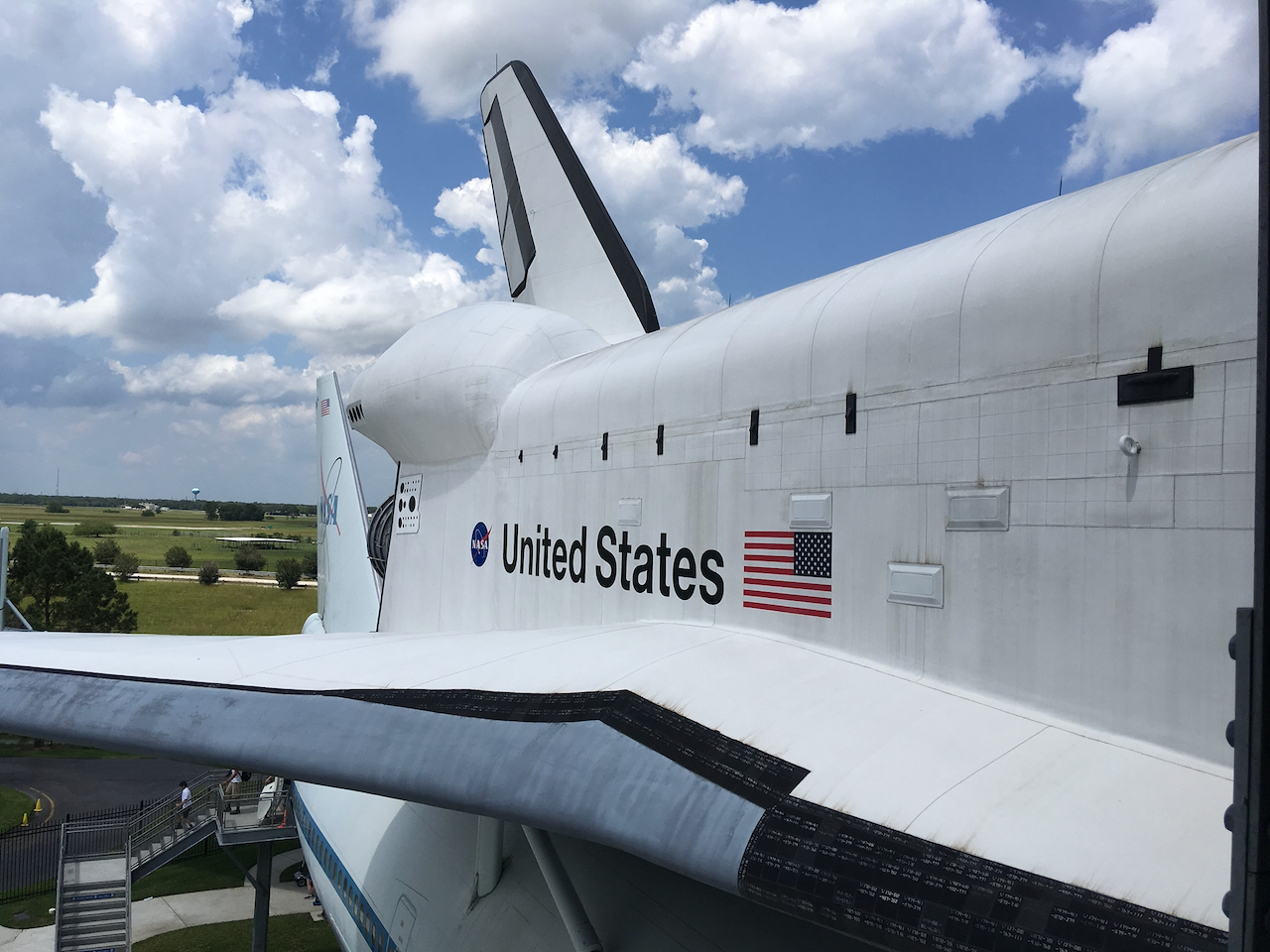 Close up with a mockup of the greatest space vehicle from the greatest country, in Space Center Houston.