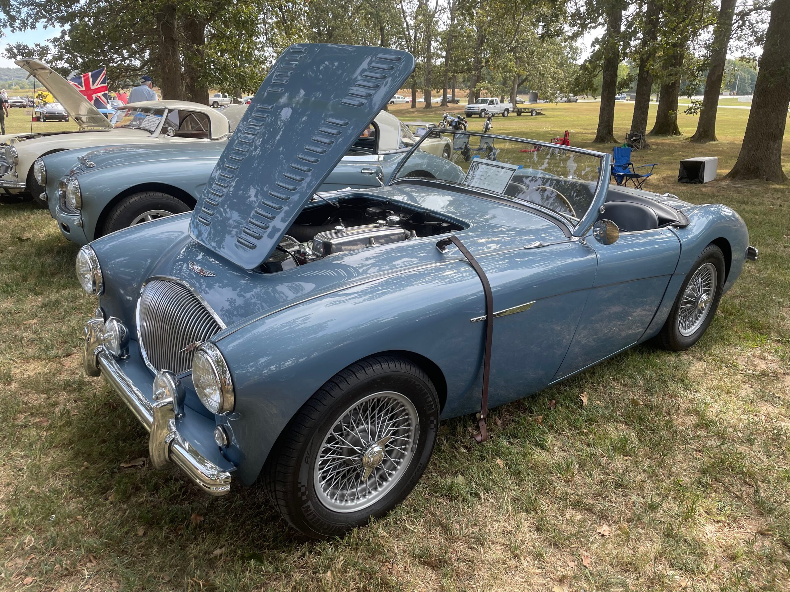 Beautiful Austin Healey. I never miss the Brits in the Ozarks British Car Show in Fayetteville every fall.